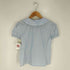 nugu haku (ORIGINAL) heart button lace puff blouce ハートボタン レース パフ ブラウス レディース FREE