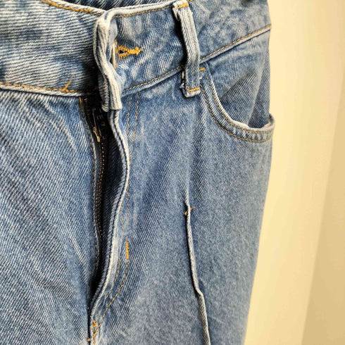 ザラ ZARA WIDE-LEG CROP FRONT ZIP JEANS クロップド ハイウェスト フロントシーム デニム パンツ レディース 36