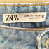 ザラ ZARA WIDE-LEG CROP FRONT ZIP JEANS クロップド ハイウェスト フロントシーム デニム パンツ レディース 36