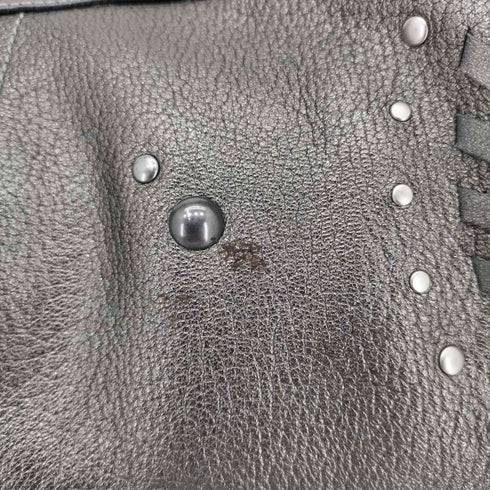コーチ COACH スタッズ装飾レザーショルダーバッグ レディース