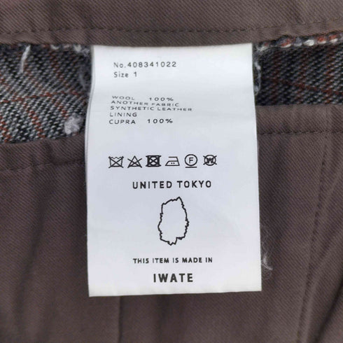 ユナイテッドトウキョウ UNITED TOKYO グレンチェックワイドスラックス メンズ JPN:1