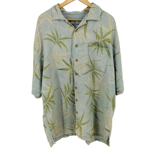 トミーバハマ Tommy Bahama シルク100% 開襟総柄アロハシャツ メンズ import:XL