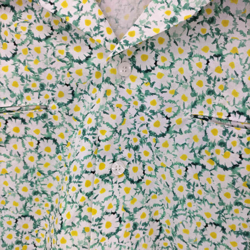 Camphor wood flower pattern open collar shirt メンズ JPN:M
