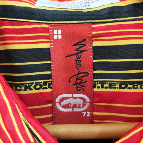エコーアンリミテッド ECKO UNLTD 韓国製 ストライプ S/S シャツ メンズ import:XL