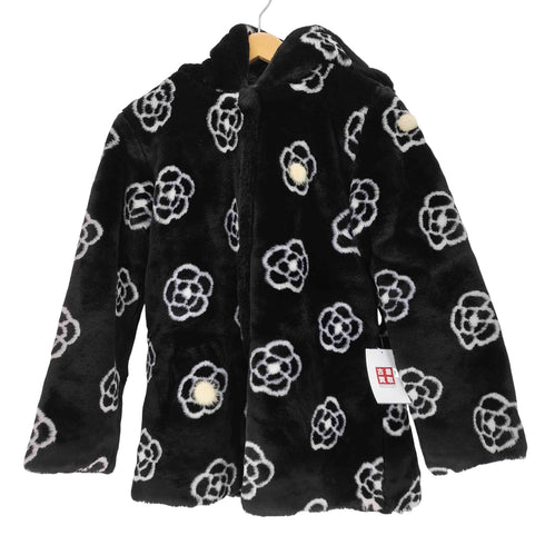 ピエールカルダン pierre cardin 花柄フェイクファージャケット レディース
