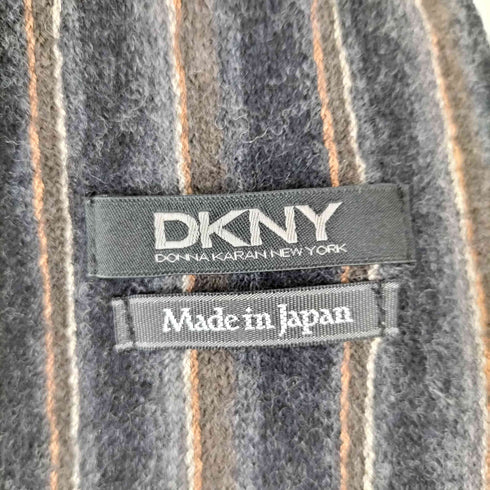 ダナキャランニューヨーク DKNY シルク混 ストライプマフラー メンズ