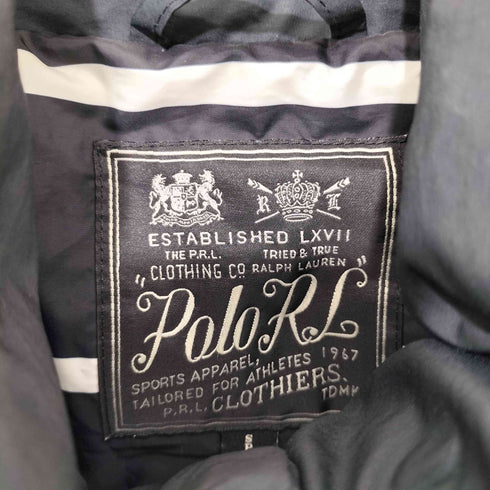 ポロラルフローレン POLO RALPH LAUREN 裏地ボーダー ポニー刺繍 ダブルジップ ダウンジャケット メンズ import:S