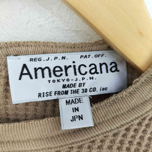 アメリカーナ Americana バックヘンリーネックワッフルサーマル レディース FREE