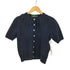 ラルフローレン RALPH LAUREN 80s 緑タグ コットンリネン レースアップ 半袖カーディガン レディース import:M