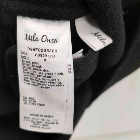 ミラオーウェン Mila Owen 衿ストラップハーフ丈リバーPコート レディース JPN:0