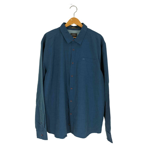 クイックシルバー Quiksilver WATERMAN COLLECTION COMFORT FIT ロゴ刺繍 ブロックチェックシャツ メンズ import:XL