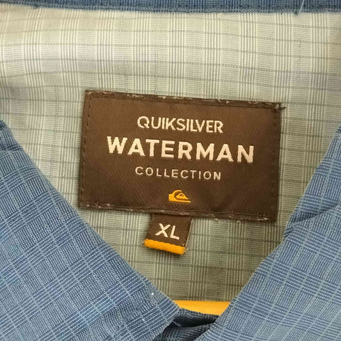 クイックシルバー Quiksilver WATERMAN COLLECTION COMFORT FIT ロゴ刺繍 ブロックチェックシャツ メンズ import:XL