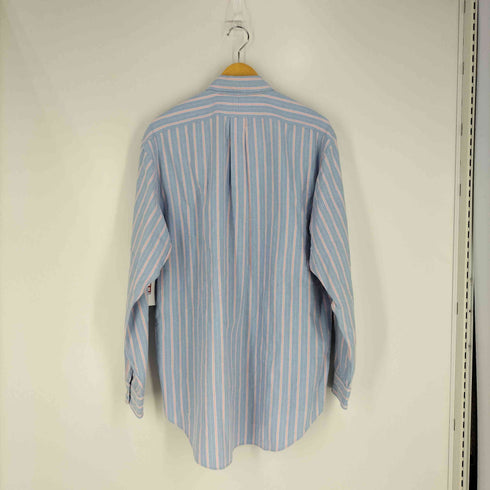 ラルフローレン RALPH LAUREN CLASSIC FIT ポニー刺繍 ストライプ コットン ボタンダウンシャツ メンズ import:L