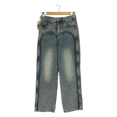 ARULLE point damage straight denim ポイント ダメージ ストレート デニムパンツ レディース JPN:2