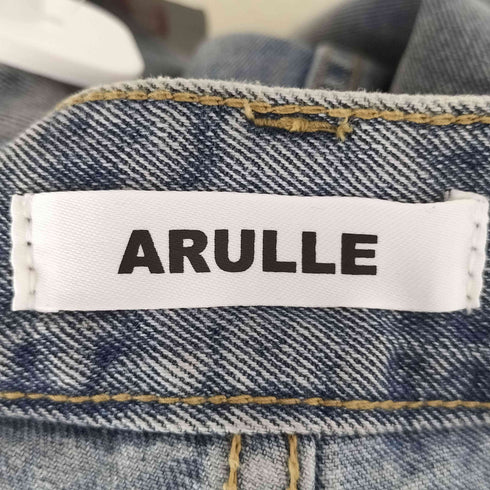 ARULLE point damage straight denim ポイント ダメージ ストレート デニムパンツ レディース JPN:2