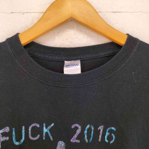 ギルダン GILDAN ラメプリント半袖Tシャツ メンズ L
