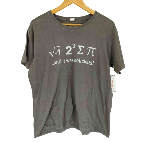 数学記号プリント半袖Tシャツ メンズ