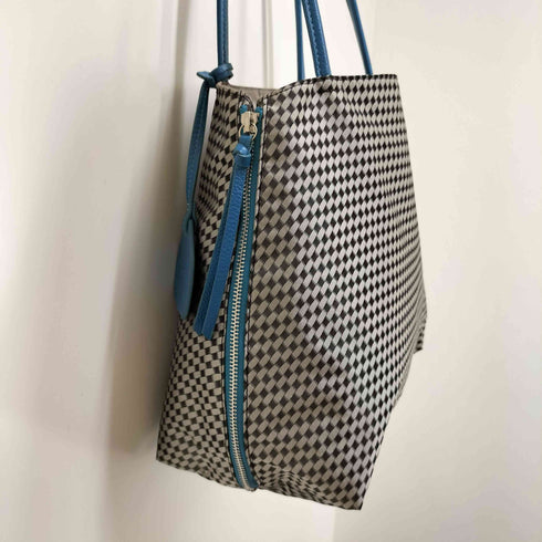 オサム OSAM レザー ハンド チェック 2 WAY ショルダー バッグ レディース