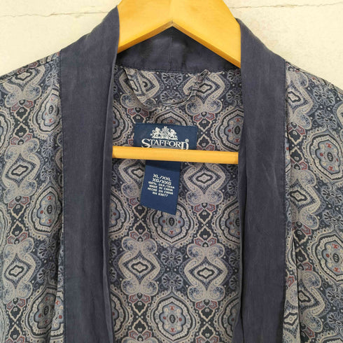 スタッフォード STAFFORD 総柄シルク ガウンコート メンズ XL/XXL