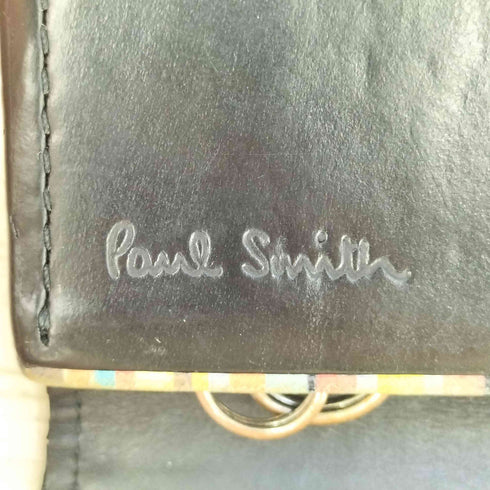 ポールスミス Paul Smith ロゴ刻印 レザー 4連 キーケース メンズ