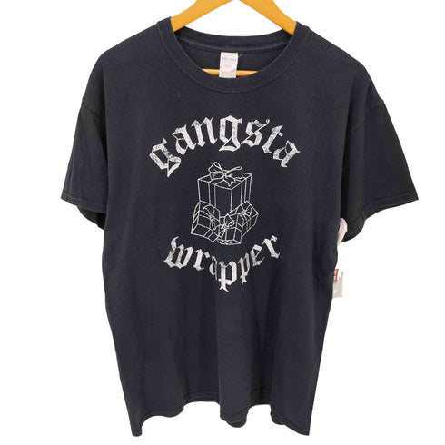 GILDAN ボディ GANGSTA WRAPPER ジョーク プリント クルーネック S/S Tシャツ メンズ import:L
