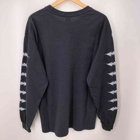 GILDAN ボディ ゴアグラインド バンド ロゴ アーム プリント L/S クルーネック Tシャツ メンズ import:L