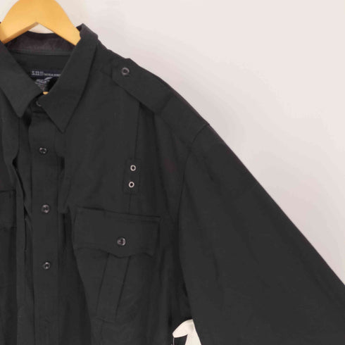 タクティカル 5.11 Tactical シリーズ ユニフォーム パトロール エポレット フラップポケット ハーフジップ L/S レギュラーカラー シャツ メンズ 2XL