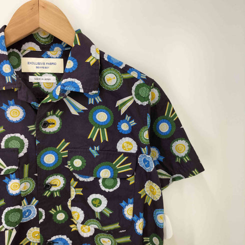 ビームスボーイ BEAMS BOY EXCLUSIVE FABRIC 総柄 オープンカラー S/S シャツ レディース