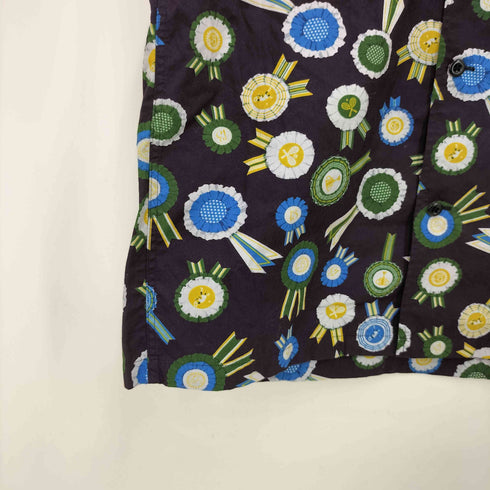ビームスボーイ BEAMS BOY EXCLUSIVE FABRIC 総柄 オープンカラー S/S シャツ レディース