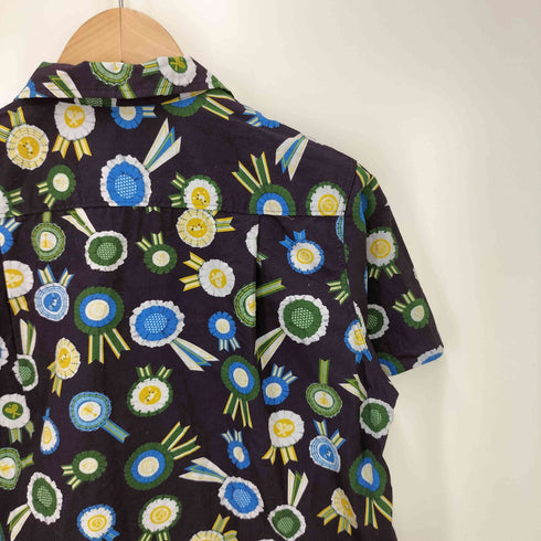 ビームスボーイ BEAMS BOY EXCLUSIVE FABRIC 総柄 オープンカラー S/S シャツ レディース