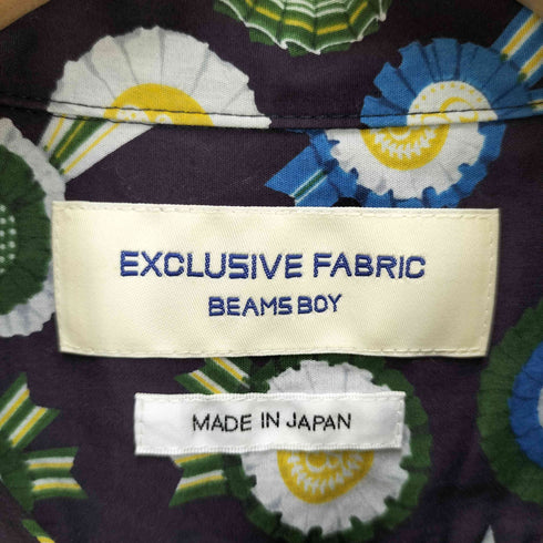ビームスボーイ BEAMS BOY EXCLUSIVE FABRIC 総柄 オープンカラー S/S シャツ レディース