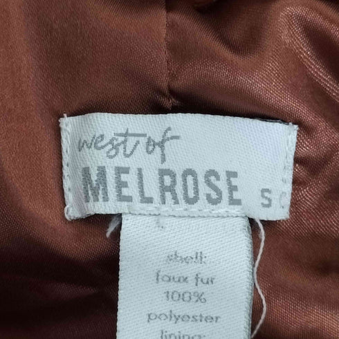 west of melrose フェイクファー クロップドジャケット レディース JPN:S