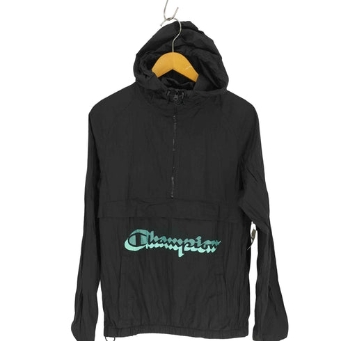 チャンピオン Champion MADE IN JORDAN ロゴプリント 裏地メッシュ ハーフジップ プルオーバー ナイロン ジャケット メンズ import:S