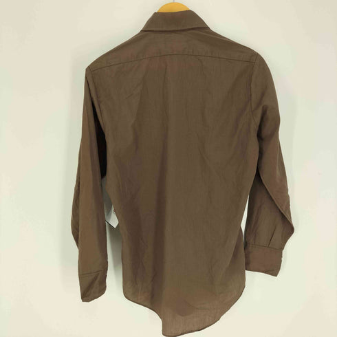キャリアクラブ CAREER CLUB 80-90S USA製 BELGRAVE SQUARE デカ襟 襟芯 ポリコットン L/S レギュラーカラー シャツ メンズ