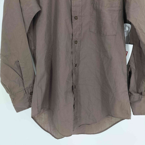 キャリアクラブ CAREER CLUB 80-90S USA製 BELGRAVE SQUARE デカ襟 襟芯 ポリコットン L/S レギュラーカラー シャツ メンズ