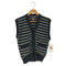 MITTS NITTS ミッツニッツ USA製 ボーダー ニットベスト レディース import:XS