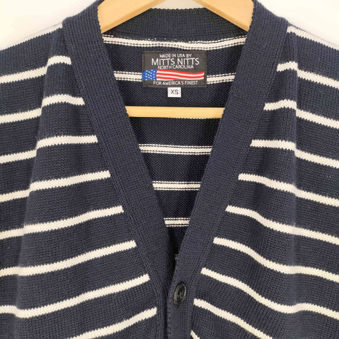 MITTS NITTS ミッツニッツ USA製 ボーダー ニットベスト レディース import:XS