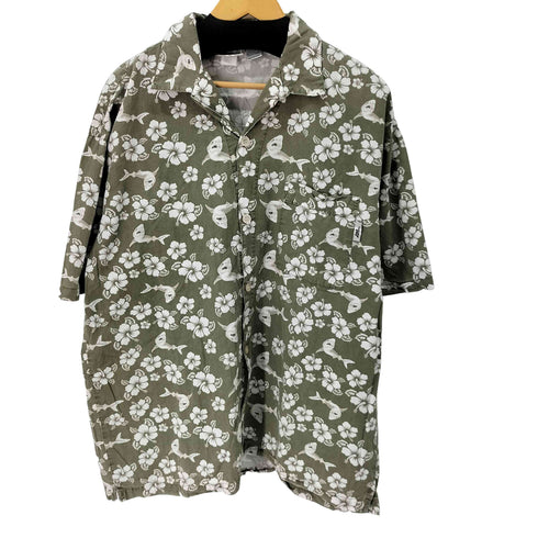 NOFEAR USA製 S/S 開襟総柄シャツ メンズ JPN:L