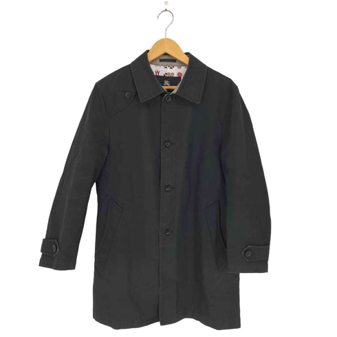 バーバリーブラックレーベル BURBERRY BLACK LABEL 裏地総柄ステンカラーコート メンズ M