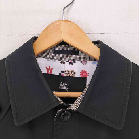 バーバリーブラックレーベル BURBERRY BLACK LABEL 裏地総柄ステンカラーコート メンズ M