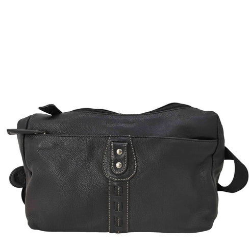 ハッシュパピーズ HUSH PUPPIES チャーム付きレザーショルダーバック レディース