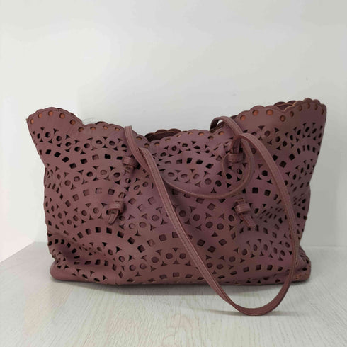 savini bettina カットワークレザートートバッグ レディース