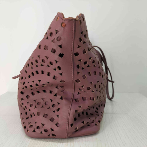 savini bettina カットワークレザートートバッグ レディース