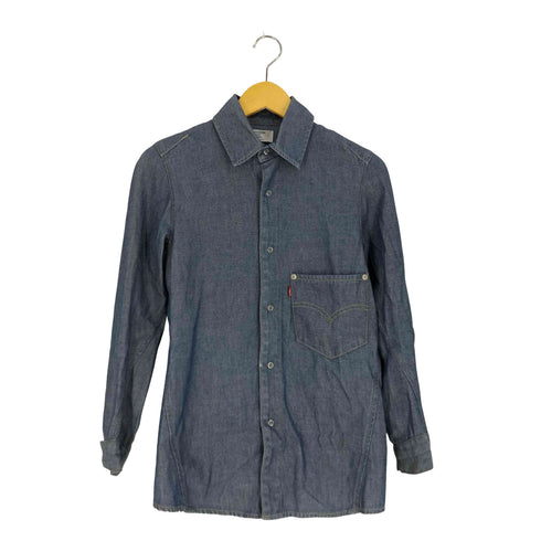 リーバイス Levis 00s 60100-05 ENGINEERED JEANS 立体裁断 デニムシャツ メンズ import:XS