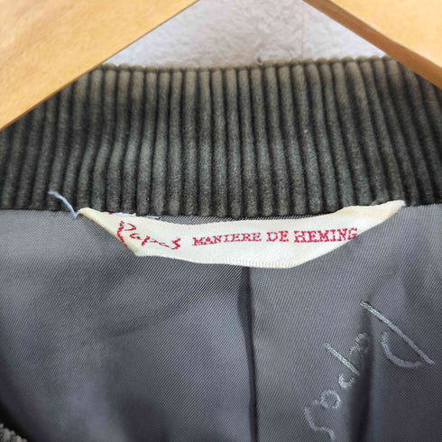 パパス papas コーデュロイ ノーカラージャケット メンズ JPN:L