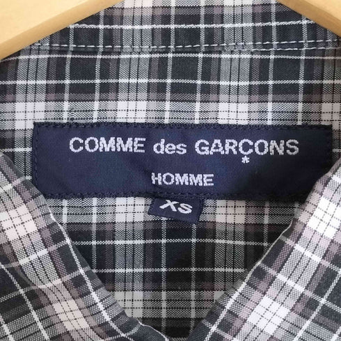 コムデギャルソンオム COMME des GARCONS HOMME パッチワーク ドット/チェック切替 長袖シャツ メンズ JPN:XS
