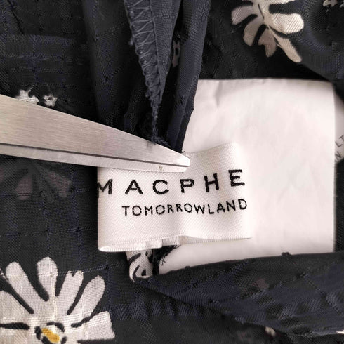 マカフィー MACPHEE フラワープリント ギャザースリーブシャツ レディース JPN:36