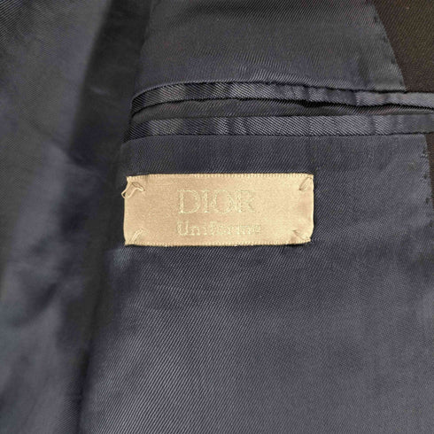 ディオール Dior UNIFORM ピークドラペル ウールシングル テーラードジャケット メンズ 48R