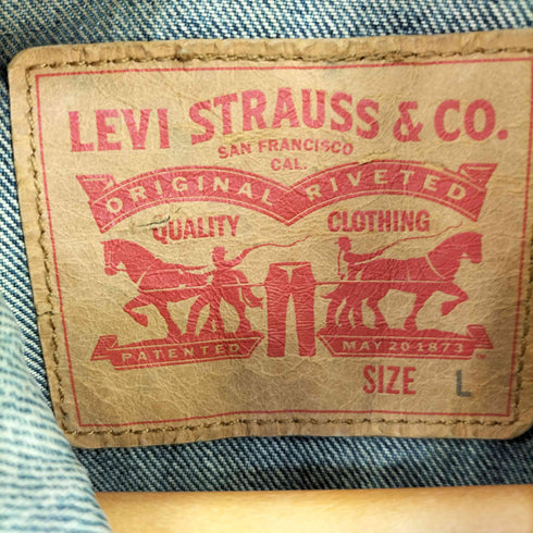 リーバイス Levis Raw Denim Front Button Trucker Jacket/ メンズ import:L