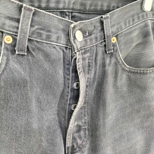 リーバイス Levis スペイン製 517 ブラックデニムパンツ 後染め ボタン裏566 メンズ 34/34